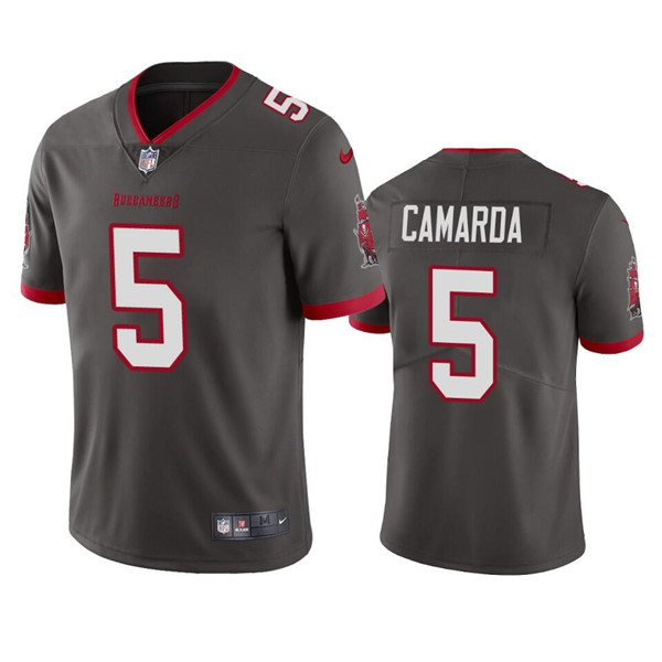 Men's Tampa Bay Buccaneers #5 Jake Camarda Gray Vapor Untouchable Limited Stitched Jersey